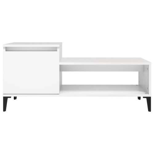 Stolić za kavu bijeli 100 x 50 x 45 cm od konstruiranog drva - Bijela 1 Cijena