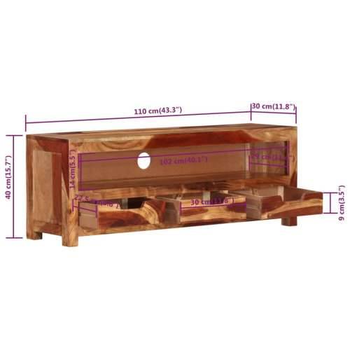 TV ormarić 110 x 30 x 40 cm od masivnog bagremovog drva Cijena