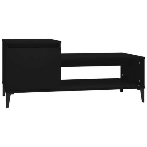 Stolić za kavu crni 100 x 50 x 45 cm od konstruiranog drva - Crna 1 Cijena