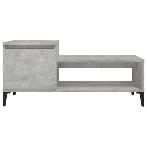 Stolić za kavu boja betona 100x50x45 cm od konstruiranog drva - Beton siva 1 Cijena