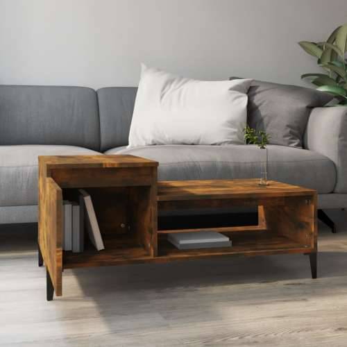 Stolić za kavu boja hrasta 100x50x45 cm konstruirano drvo - Dimljeni hrast 1 Cijena
