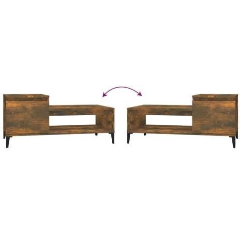 Stolić za kavu boja hrasta 100x50x45 cm konstruirano drvo - Dimljeni hrast 1 Cijena