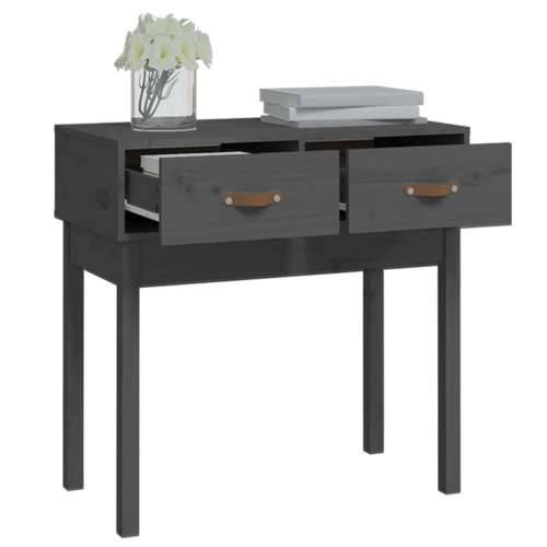 Konzolni stol sivi 76,5 x 40 x 75 cm od masivne borovine - Siva 1 76.5 cm Cijena