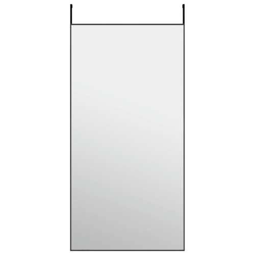 Ogledalo za vrata crno 50 x 100 cm od stakla i aluminija Cijena