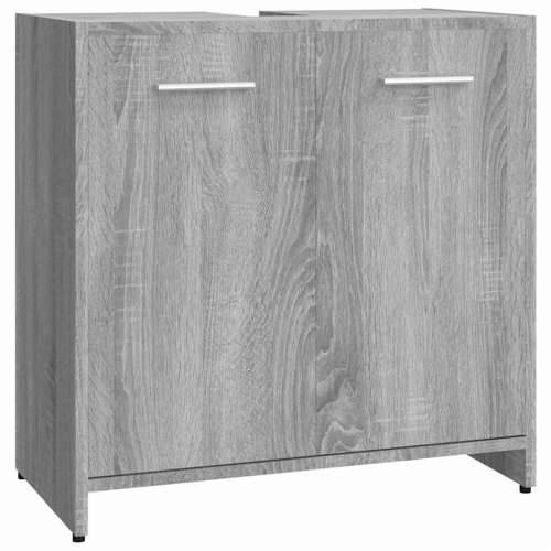 Kupaonski ormarić boja hrasta 60 x 33 x 60 cm konstruirano drvo - Sivi hrast sonoma 1 Cijena