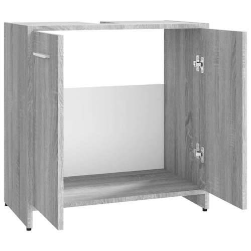 Kupaonski ormarić boja hrasta 60 x 33 x 60 cm konstruirano drvo - Sivi hrast sonoma 1 Cijena