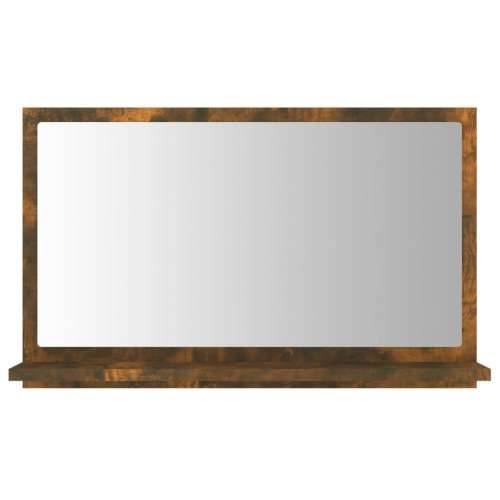 Kupaonsko ogledalo boja dimljenog hrasta 60x10,5x37 cm drveno - Dimljeni hrast 60 x 10.5 x 37 cm 1 Cijena