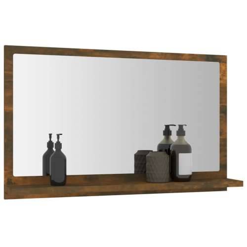 Kupaonsko ogledalo boja dimljenog hrasta 60x10,5x37 cm drveno - Dimljeni hrast 60 x 10.5 x 37 cm 1 Cijena