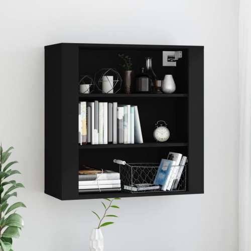 Zidni ormarić crni 80 x 33 x 80 cm od konstruiranog drva - Crna 1 Cijena