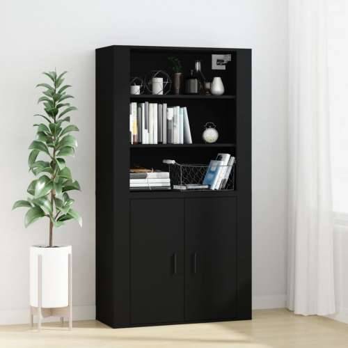 Zidni ormarić crni 80 x 33 x 80 cm od konstruiranog drva - Crna 1 Cijena