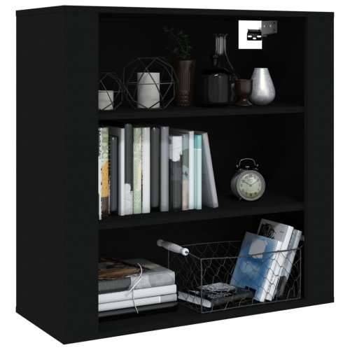Zidni ormarić crni 80 x 33 x 80 cm od konstruiranog drva - Crna 1 Cijena