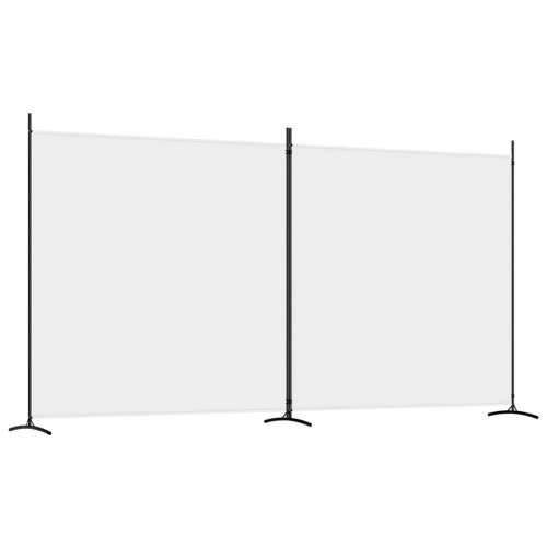 Sobna pregrada s 2 panela bijela 348 x 180 cm od tkanine Cijena