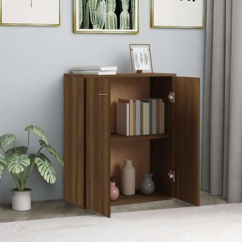 Komoda boja smeđeg hrasta 60 x 30 x 75 cm od konstruiranog drva - Smeđi hrast 1 Cijena