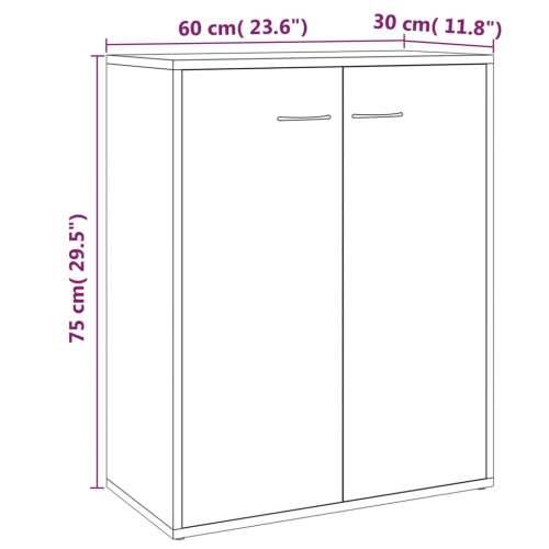 Komoda boja smeđeg hrasta 60 x 30 x 75 cm od konstruiranog drva - Smeđi hrast 1 Cijena