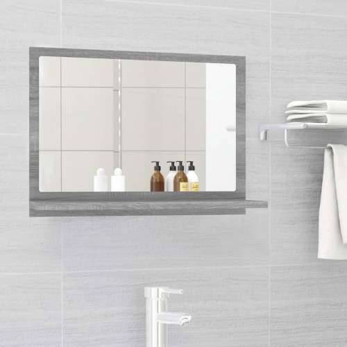 Kupaonsko ogledalo boja sivog hrasta 60 x 10,5x 37 cm drveno - Sivi hrast sonoma 60 x 10.5 x 37 cm 1 Cijena