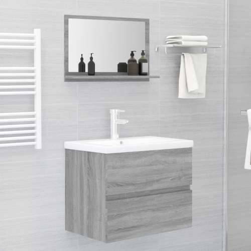 Kupaonsko ogledalo boja sivog hrasta 60 x 10,5x 37 cm drveno - Sivi hrast sonoma 60 x 10.5 x 37 cm 1 Cijena