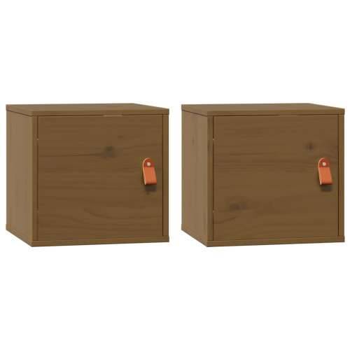 Zidni ormarići 2 kom boja meda 31,5x30x30 cm masivna borovina - boja meda 2 1 Cijena