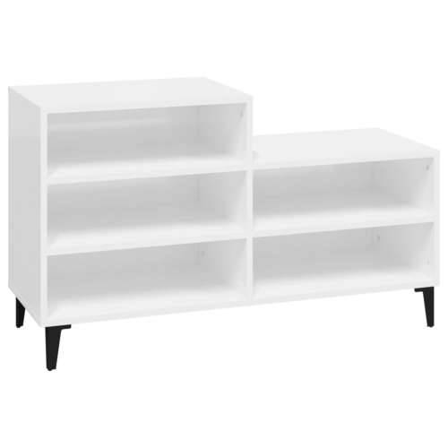 Ormarić za cipele sjajni bijeli 102x36x60 cm konstruirano drvo - Visoko sjajno bijela 1 Cijena