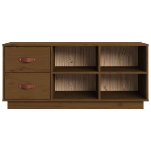 Klupa za cipele boja meda 100 x 34 x 45 cm od masivne borovine - boja meda 1 Cijena