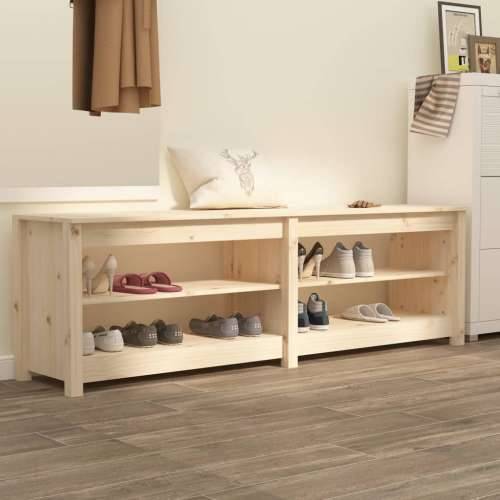 Klupa za cipele 160 x 36,5 x 50 cm od masivne borovine - Prirodna 1 Cijena