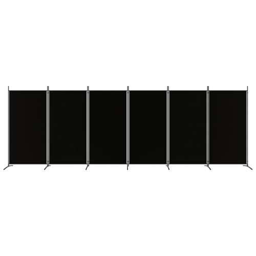 Sobna pregrada s 6 panela crna 520x180 cm od tkanine Cijena