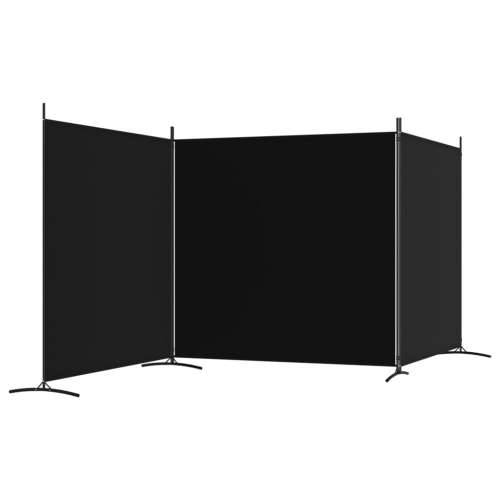 Sobna pregrada s 3 panela crna 525x180 cm od tkanine Cijena