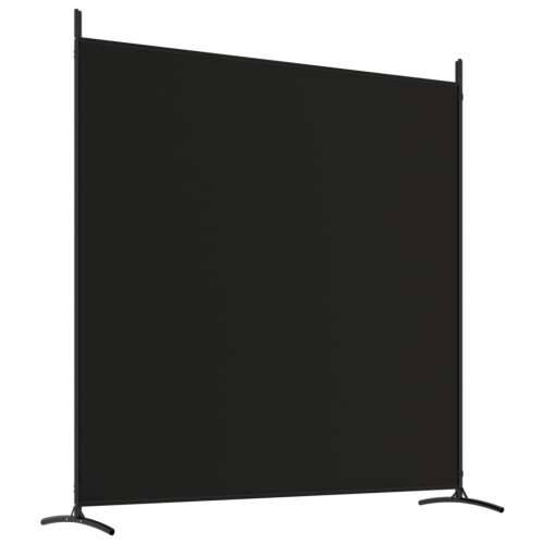 Paravan - Sobna pregrada s 3 panela crna 525x180 cm od tkanine - Crna 525 x 180 cm 1 3 Cijena