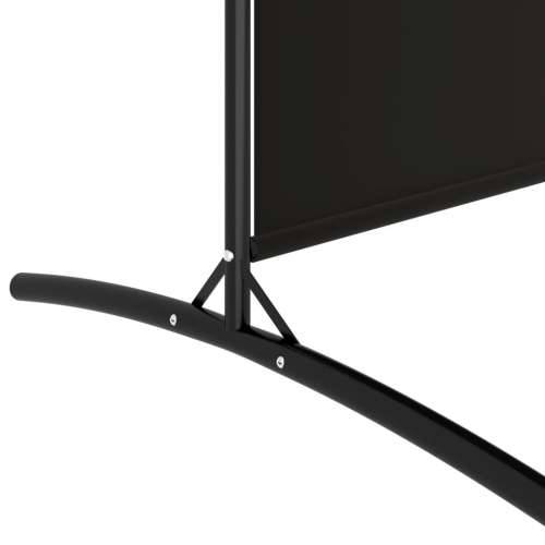 Paravan - Sobna pregrada s 3 panela crna 525x180 cm od tkanine - Crna 525 x 180 cm 1 3 Cijena