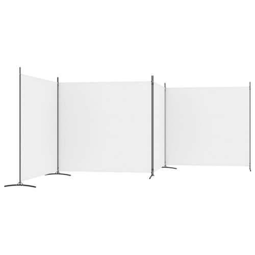 Sobna pregrada s 4 panela bijela 698x180 cm od tkanine Cijena