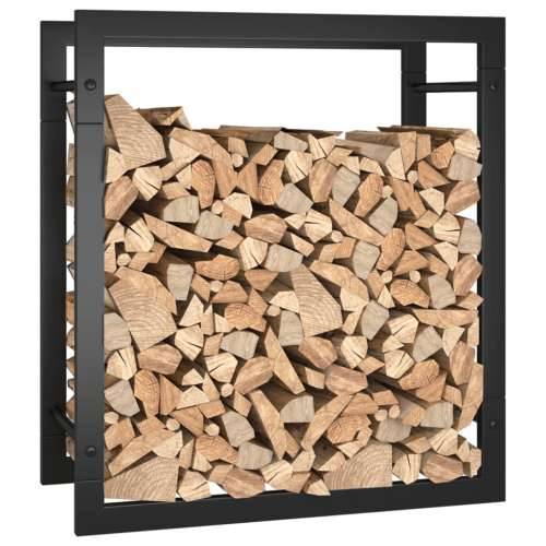 Stalak za drva za ogrjev mat crni 50x28x56 cm čelični Cijena