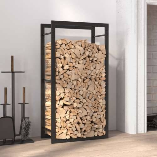 Stalak za drva za ogrjev mat crni 50x28x94 cm čelični Cijena
