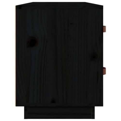 Klupa za cipele crna 100 x 34 x 45 cm od masivne borovine - Crna 1 Cijena