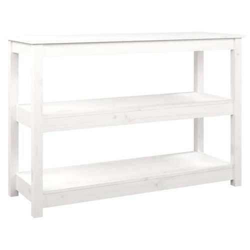 Konzolni stol bijeli 110 x 40 x 74 cm od masivne borovine - Bijela 1 110 cm Cijena