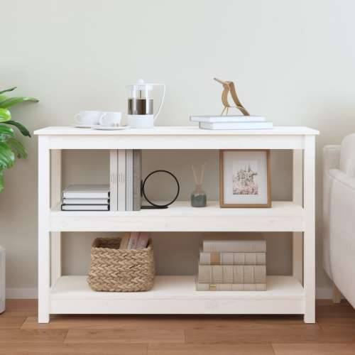 Konzolni stol bijeli 110 x 40 x 74 cm od masivne borovine - Bijela 1 110 cm Cijena