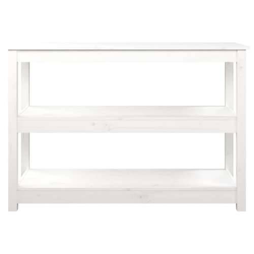 Konzolni stol bijeli 110 x 40 x 74 cm od masivne borovine - Bijela 1 110 cm Cijena