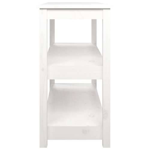 Konzolni stol bijeli 110 x 40 x 74 cm od masivne borovine - Bijela 1 110 cm Cijena