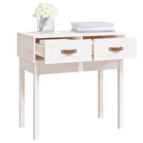 Konzolni stol bijeli 76,5 x 40 x 75 cm od masivne borovine - Bijela 1 76.5 cm Cijena