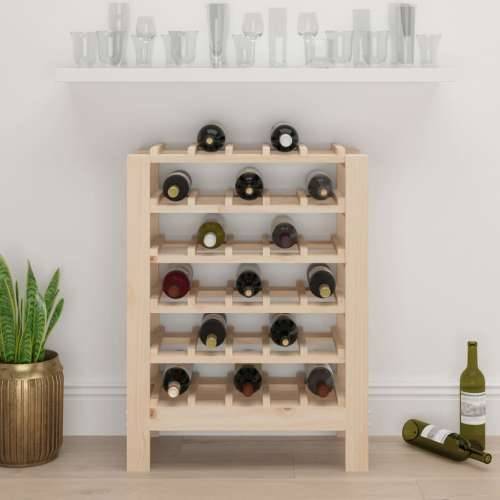 Stalak za vino 61,5x30x82 cm od masivne borovine - Prirodna 61.5 x 30 x 82 cm 1 Cijena