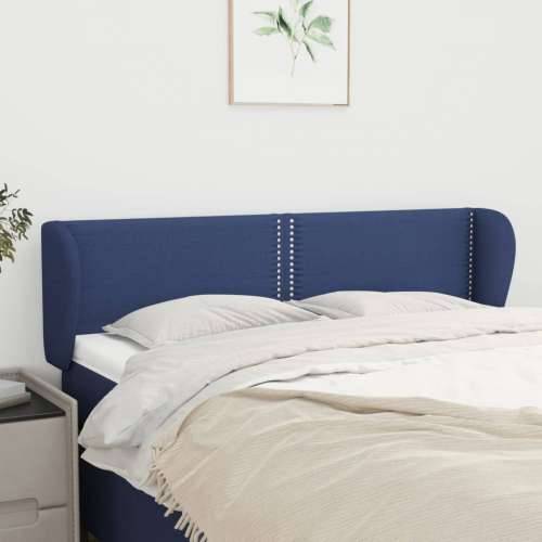 Uzglavlje s ušima plavo 147x23x78/88 cm od tkanine - Plava 147 x 23 x 78/88 cm 1 Cijena