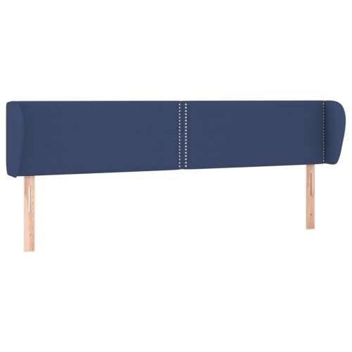 Uzglavlje s ušima plavo 203x23x78/88 cm od tkanine - Plava 203 x 23 x 78/88 cm 1 Cijena