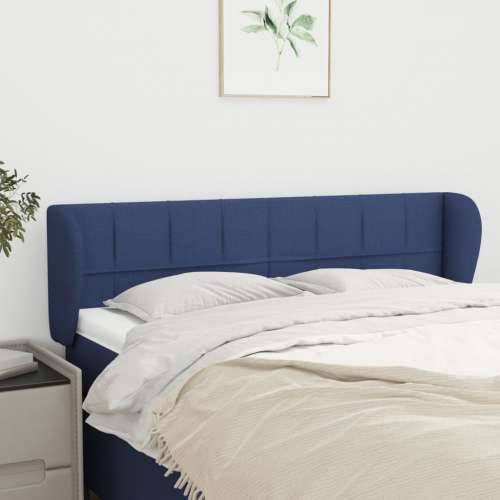 Uzglavlje s ušima plavo 147x23x78/88 cm od tkanine - Plava 147 x 23 x 78/88 cm 1 Cijena