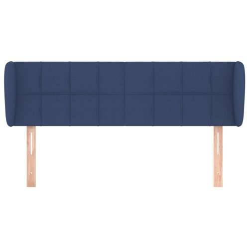 Uzglavlje s ušima plavo 147x23x78/88 cm od tkanine - Plava 147 x 23 x 78/88 cm 1 Cijena