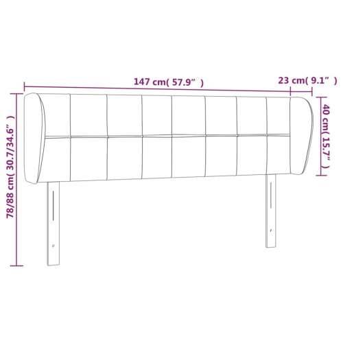 Uzglavlje s ušima plavo 147x23x78/88 cm od tkanine - Plava 147 x 23 x 78/88 cm 1 Cijena