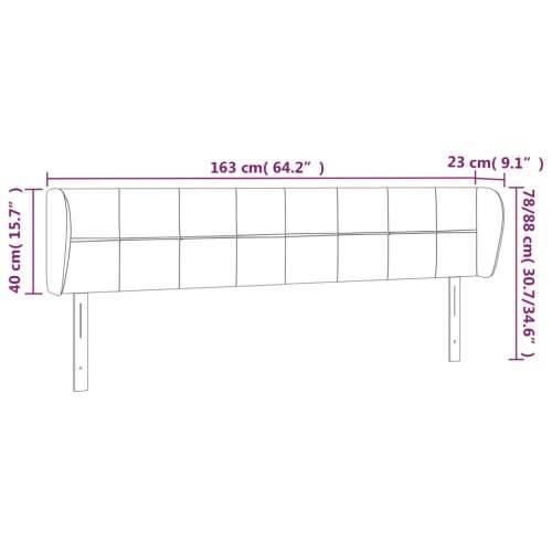 Uzglavlje s ušima plavo 163x23x78/88 cm od tkanine - Plava 163 x 23 x 78/88 cm 1 Cijena