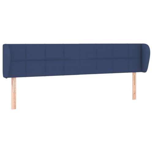 Uzglavlje s ušima plavo 203x23x78/88 cm od tkanine - Plava 203 x 23 x 78/88 cm 1 Cijena