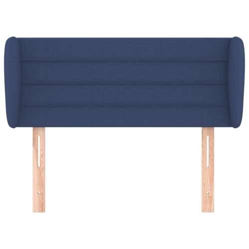 Uzglavlje s ušima plavo 93x23x78/88 cm od tkanine - Plava 93 x 23 x 78/88 cm 1 Cijena