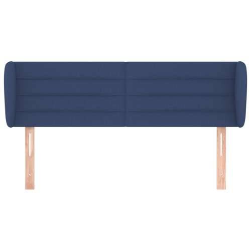 Uzglavlje s ušima plavo 147x23x78/88 cm od tkanine - Plava 147 x 23 x 78/88 cm 1 Cijena