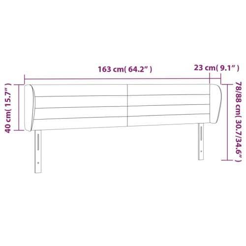 Uzglavlje s ušima plavo 163x23x78/88 cm od tkanine - Plava 163 x 23 x 78/88 cm 1 Cijena