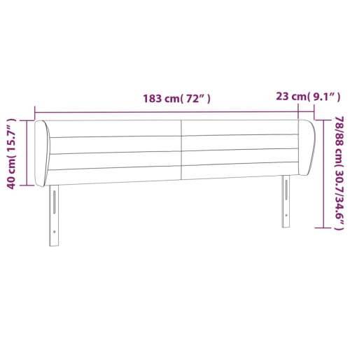 Uzglavlje s ušima krem 183x23x78/88 cm od tkanine - Krema 183 x 23 x 78/88 cm 1 Cijena