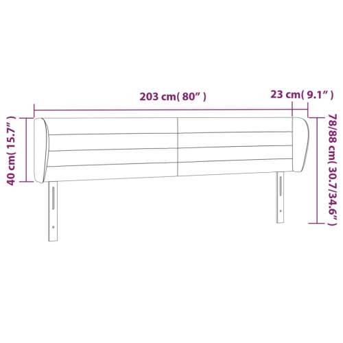 Uzglavlje s ušima plavo 203x23x78/88 cm od tkanine - Plava 203 x 23 x 78/88 cm 1 Cijena